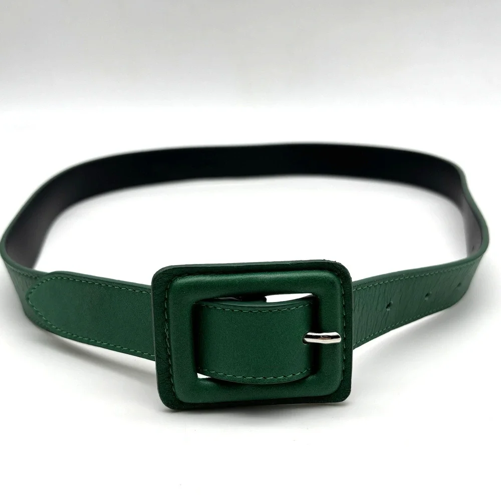 NEW B-Low the Belt Ana Vibrant Mini Kelly Green Leather Waist Belt S 28-34 Italy